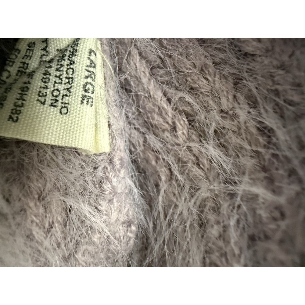 Fashion On Earth Purple Fuzzy Off Shoulder Sweater. Womens. Sz L - Picture 5 of 6